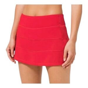 Lululemon Red Pace Rival Skirt Skort 8 Tall